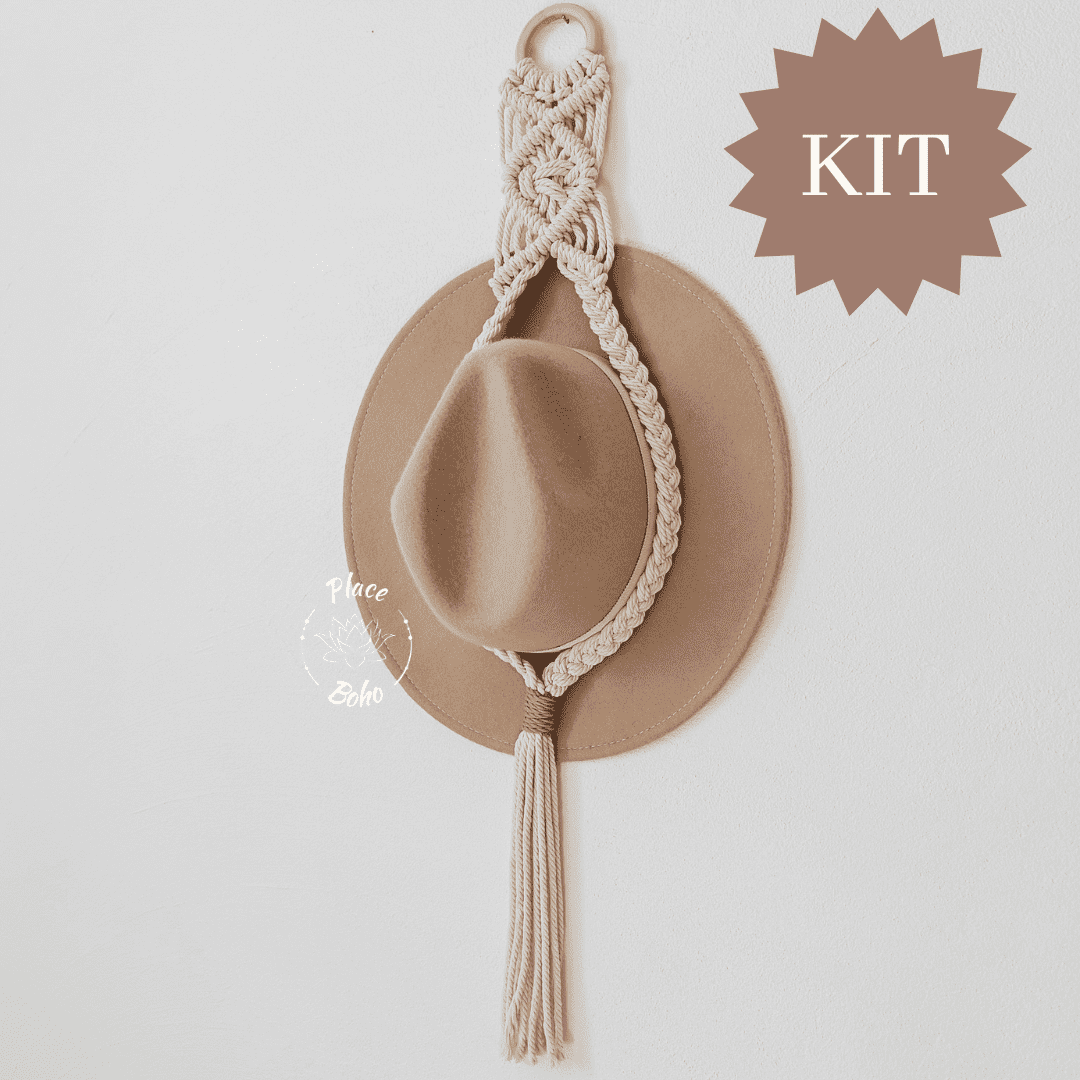 kit porte chapeau en macramé