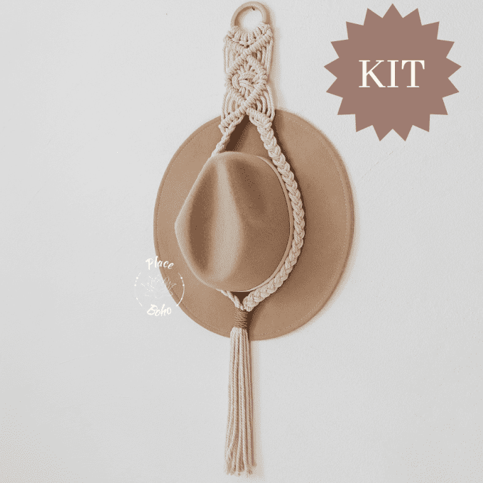 kit porte chapeau en macramé 