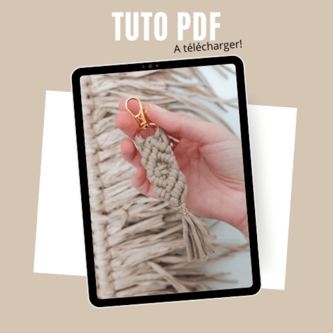 Tutoriel pdf  le porte clef en macramé