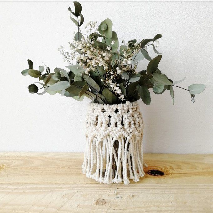 photophore/ vase macramé taille M