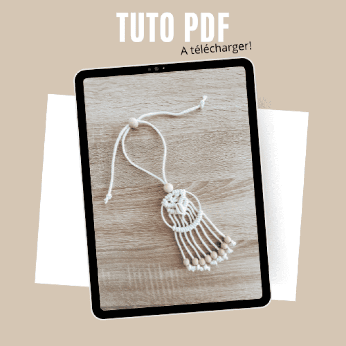 Tutoriel pdf suspension de rétroviseur en macramé (à télécharger)