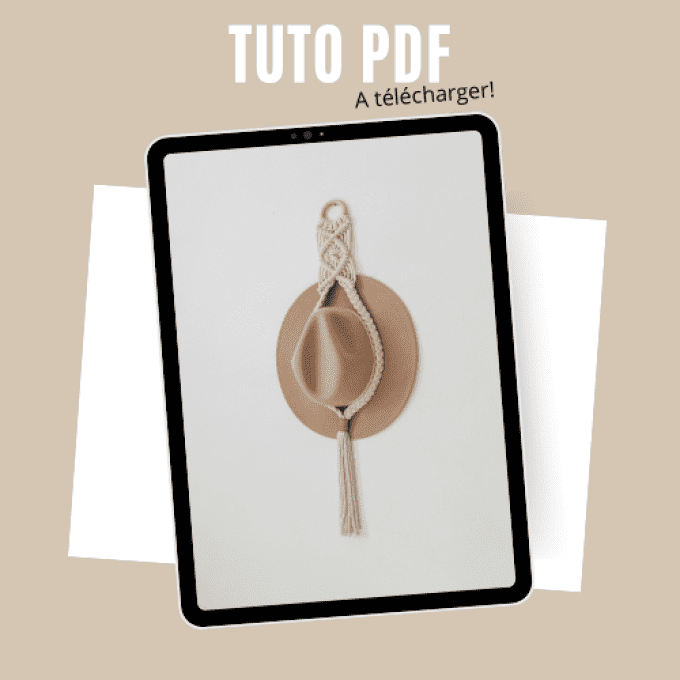 Tutoriel pdf porte chapeau en macramé (à télécharger)