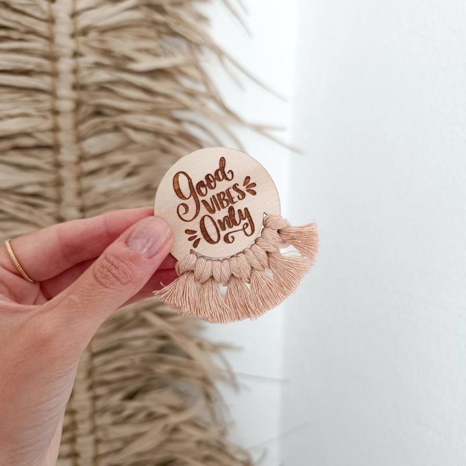 aimants macramé avec mantra