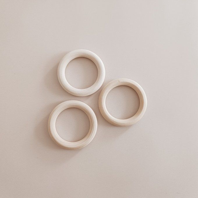 Anneaux en bois 70mm (lot de 3)