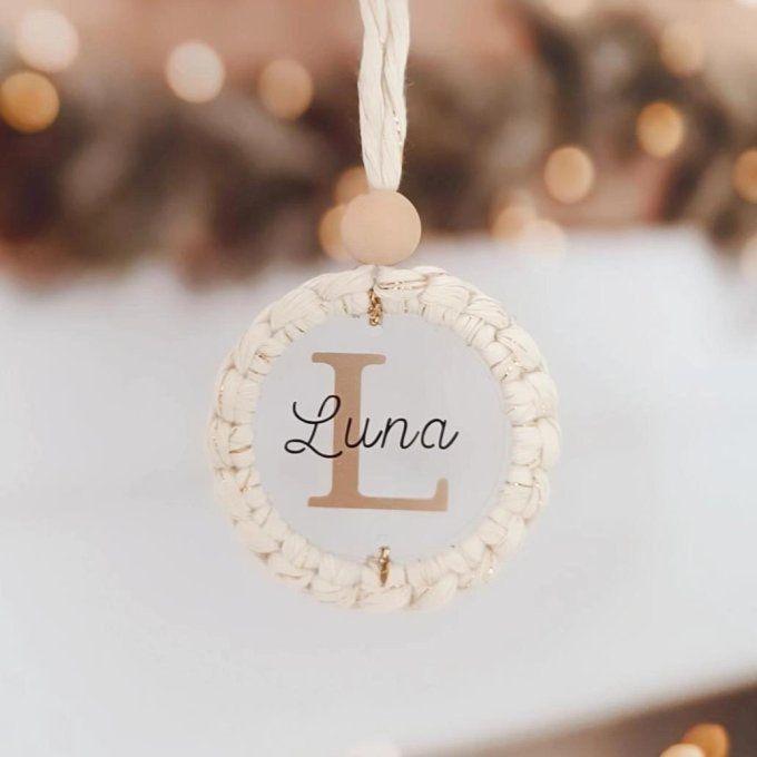 Boule de Noël personnalisable transparente