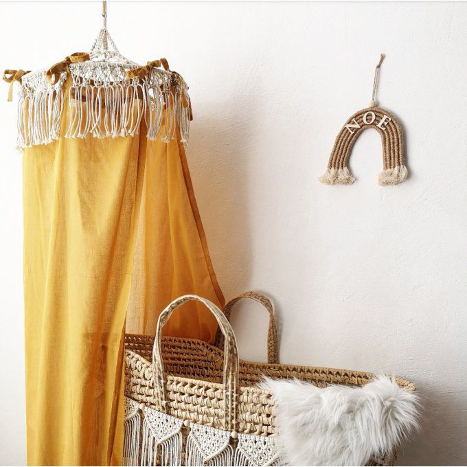 ciel de lit en macramé