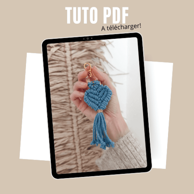 Tutoriel pdf porte clef coeur macramé