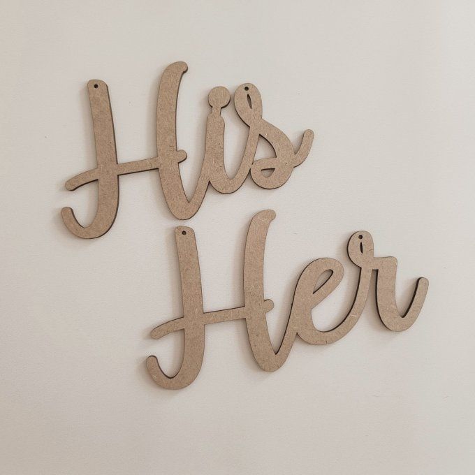 Mots bois His & Her ( le lot )