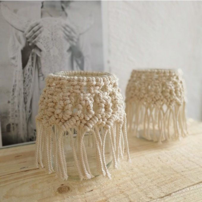 photophore/ vase macramé taille M
