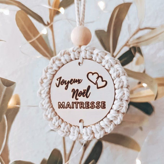 boule de Noël pour Maître/Maïtresse/ATSEM/Nounou
