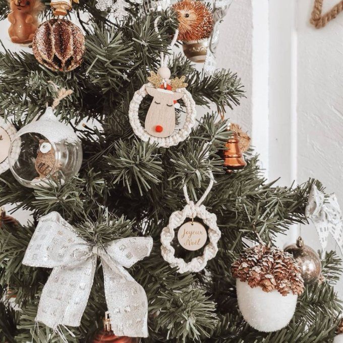 Couronne de Noël médaillon "mon premier noël"