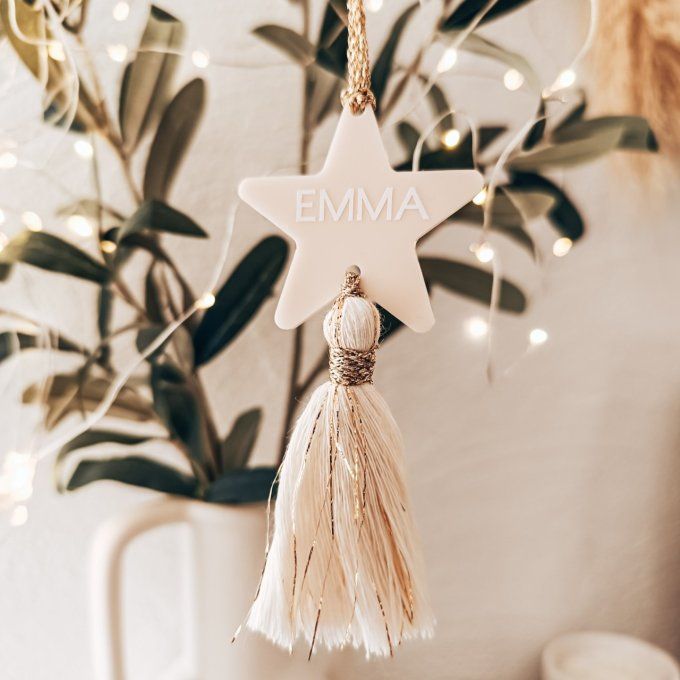 Décoration de Noël étoile à personnaliser