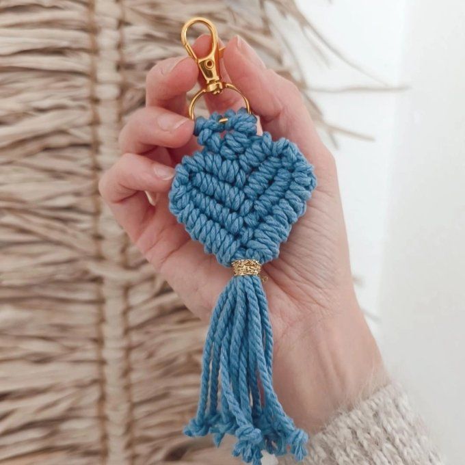 Tutoriel pdf porte clef coeur macramé